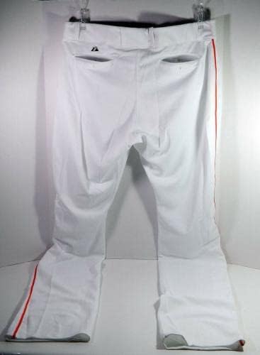 2013 Miami Marlins Jon Rauch 60 Oyun Kullanılmış Beyaz Pantolon 42-48-42 659 - Oyun Kullanılmış MLB Pantolon