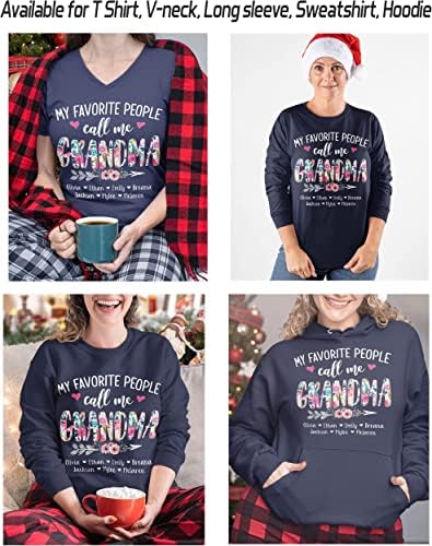 Kişiselleştirilmiş Anne Hediyeler, Büyükanne T Shirt Kadınlar için, Noel Doğum Günü Anneler Gömlek Mini Nana Gigi,