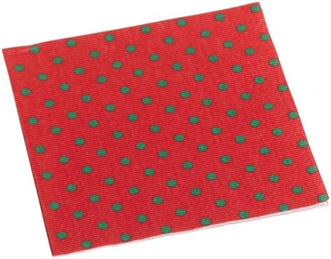 Kırmızı ve Yeşil Caspari Noktalı Kağıt Yemek Peçetesi Paketi ile Eğlenceli