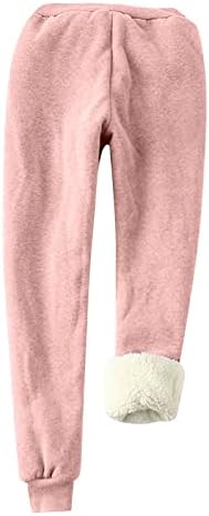 Polar Astarlı Sweatpants Kadınlar için kadın Joggers Cepler ile dinlenme pantolonu Yoga Egzersiz Koşu Kış