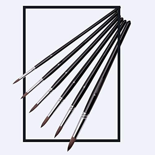 WYWWDXF saç siyah çubuk mum ışığı tipi suluboya fırçası fırça yuvarlak kafa guaj yağlıboya akrilik kalem su depolama
