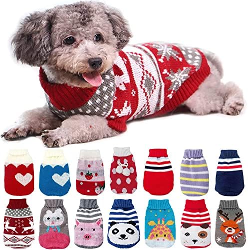 Sıcak Köpek Giysileri Küçük Orta Köpekler için Örme Kedi Kazak Pet Giyim Buldozer Köpek Kostüm Ceket Kış Kırmızı Geyik