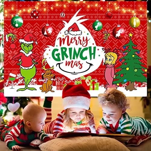 Noel Zemin Dekorasyonu - 2022 Merry Christmas Stink Stank Stunk Zemin Noel Fotoğraf Sahne(kırmızı), Bir Boyut