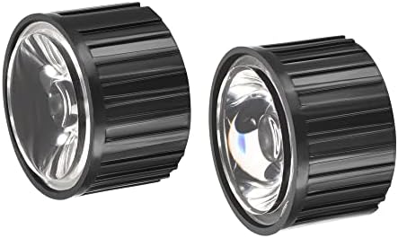 MECCANİXİTY LED Lens Optik Cam 60 Derece 90 Derece Tutucu ile 1W 3W Yüksek Güç led ışık, siyah 20'li paket