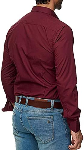 XXBR İş Casual Gömlek Mens için, 2021 erkek Sonbahar Turn-aşağı Yaka İş Tarzı Gevşek Düz Renk Gömlek Tops erkek giyim