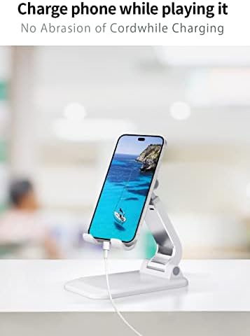 Ｓｍｈａｗｋ Cep Telefonu Standı, Masa için Silikon Pedli Açı Yüksekliği Ayarlanabilir Cep Telefonu Tutucusu Tüm Cep Telefonlarıyla
