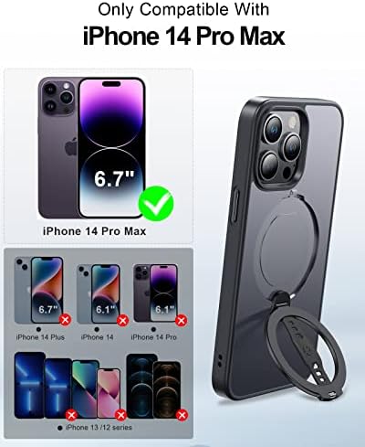 EWA için Tasarlanmış iPhone 14 Pro Max Durumda (6.7 İnç) ile uyumlu MagSafe, MagOne Kılıf Standı, Halka Tutucu Kayış