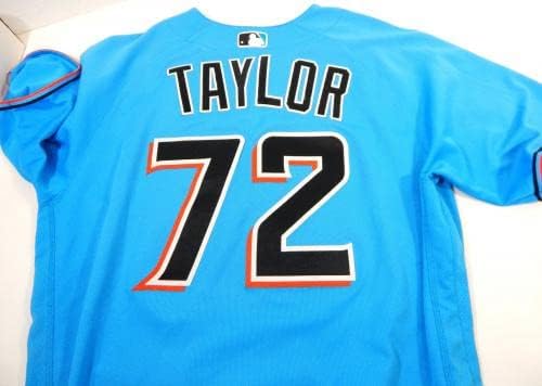 Miami Marlins Taylor 72 Oyun Kullanılmış Mavi Forma 44 DP21985 - Oyun Kullanılmış MLB Formaları
