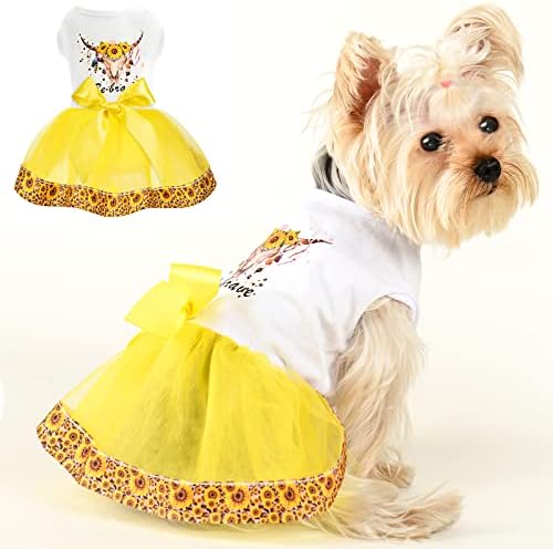 Küçük Köpekler için köpek Giysileri Kız, Yaz pet Giyim Giyim Köpek Elbise Tutu, Dantel Tül Köpek Etekler Kıyafet,