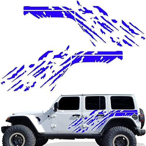 Fabrika El Sanatları Sıçrama Yan Grafik Seti 3M Vinil Çıkartması Wrap ile Uyumlu Jeep Wrangler JL 4 Kapı 2018-2021