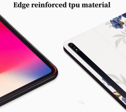 Zarif Büyüleyici Çiçek PU Tablet Kılıf Folio Standı Kapak Samsung Galaxy Tab için S2 S7 S8 Artı FE A8 2021 A7 2020