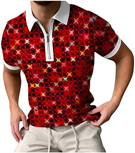 Erkek Elbise Gömlek Bahar Üst Kısa Kollu erkek Yaka Yaz ve Fermuar Balıksırtı T-Shirt Baskı erkek Bluz