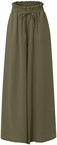 Iaqnaocc Pantolon Kadınlar için, Şık Geniş Bacak Yüksek Belli Uzun Palazzo Pantolon yazlık pantolonlar