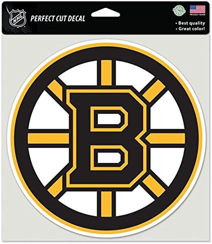 WinCraft NHL Boston Bruins 85638010 Mükemmel Kesim Renkli Çıkartma, 8 x 8, Siyah