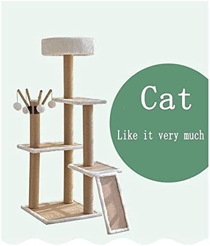 NGOCVN Kedi Ağacı tırmalama sütunu Kedi Kulesi Peluş Kınamak Oyun Evi Sarkan Oyuncaklar Kediler Aktivite Merkezi Kedi