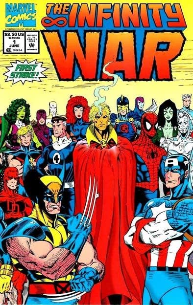 Sonsuzluk Savaşı, 1 (Gazete Bayii) VF / NM ; Marvel çizgi romanı / Yenilmezler Jim Starlin
