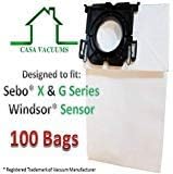 Casa Vacuums 5300 yedek çanta Windsor Sensörü ile Uyumlu - Versamatic Plus-Dik vakumlu Kağıt Torbalar. Sebo X & G