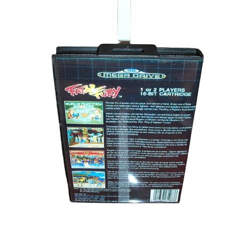 Aditi Fatal Fury AB Kapak ile Kutu ve Manuel Genesis Sega Megadrive Video Oyun Konsolu 16 bitlik MD Kartı (ABD, AB