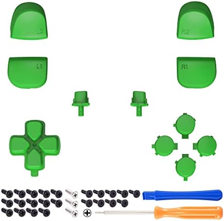 eXtremeRate Yeşil Yedek Tam Set Düğmeleri Touchpad Dekoratif Trim Kabuk ile Uyumlu ps5 Denetleyici BDM - 010 BDM-020-Denetleyici