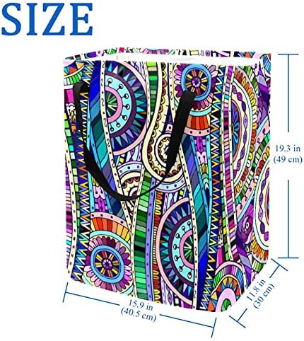 Renkli Çizgi Desen çamaşır sepeti Büyük Bez Organizatör Çantası Sepeti katlanır çamaşır sepeti Kolları ile