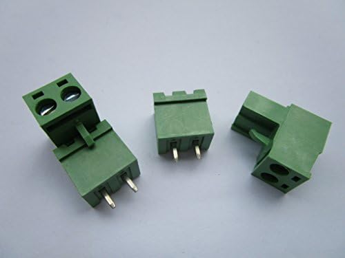 100 Adet Yakın Düz 2 Pin / yol Pitch 5.08 mm Vidalı Terminal Bloğu Konnektörü Yeşil Renk Takılabilir Tip Düz Pin