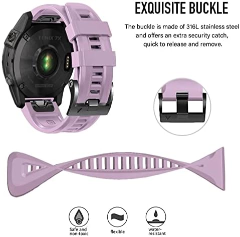EKİNS 26 22MM Silikon Hızlı Bırakma Watchband Kayışı Garmin Fenix 7X7 6 6X Pro 5X5 Artı 3HR Smartwatch Kolaylık Bileklik