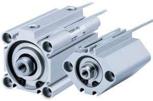 SMC Kompakt Silindir-Standart Tip, 63 mm Çap, 40 mm Strok, Her İki Ucu Dişli Montaj Tipi
