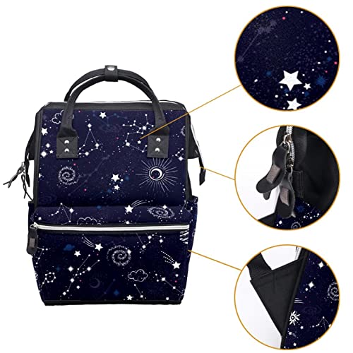 Uzay Galaxy Takımyıldızı bez bebek bezi çantaları Mumya Sırt Çantası Büyük Kapasiteli Bez Torba Hemşirelik Seyahat
