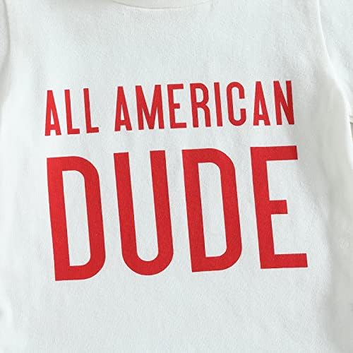 Dördüncü Temmuz Erkek Bebek Kıyafetleri Tüm Amerika Erkek Gömlek ve şort takımı 2 ADET Yürümeye Başlayan Çocuk Giysileri