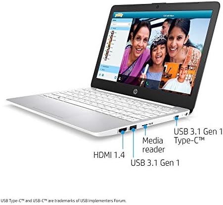 HP Stream 11 inç Dizüstü Bilgisayar, Intel X5-E8000 işlemci, 4 GB RAM, 32 GB eMMC, Office 365 Personal ile S Modunda