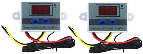 Jteyult 2 Adet 110-220V Ac Dijital Led sıcaklık kontrol cihazı Xh-W3001 Kuluçka Soğutma Isıtma Anahtarı Termostat