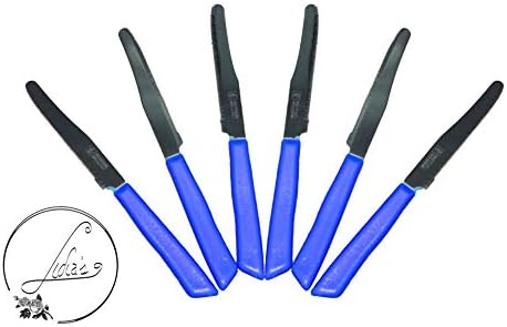 İtalyan Bıçakları, İtalyan Tarzı biftek bıçakları Inoxbonomi Coltellerie, 6 Paket Paslanmaz Çelik Renkli (Mavi)