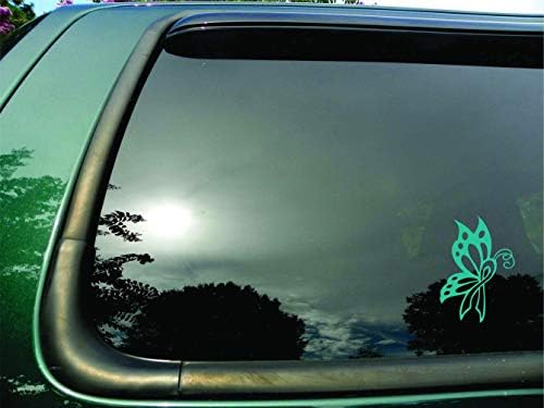 Kelebek Şerit Teal Yumurtalık Cerival Kanseri Kalıp Kesim Vinil Pencere Çıkartması / sticker Araba veya Kamyon için