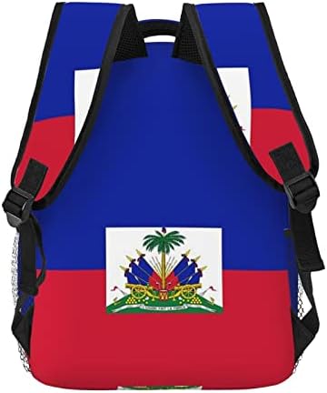 ROSIHODE Sevimli Haiti Bayrağı Sırt Çantası Hafif Rahat Laptop Sırt Çantası Seyahat Yürüyüş Haiti Sırt Çantası Erkekler