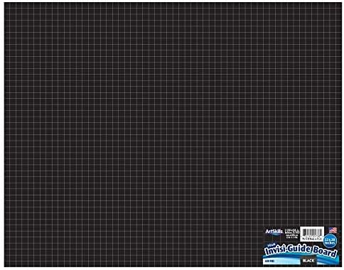 ArtSkills Invisi-Kılavuz Kılavuz Çizgisi Projeleri Köpük Ekran Kartı, 22x28, Siyah