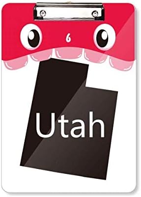 Utah Amerika Birleşik Devletleri Haritası Ağız Panoya Klasör Dosya Ped Destek Plakası A4