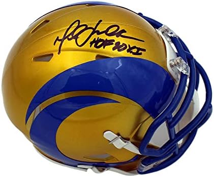 Marshall Faulk, “HOF 20Xİ” Yazıtlı Los Angeles Rams Speed Flash NFL Mini Kaskını İmzaladı - İmzalı NFL Mini Kaskları