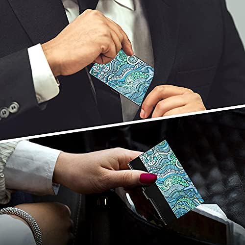 Deniz Yaşamı Bohemian İş kart tutucu Kadın Erkek İş kart tutucu Kılıf ile Deri Kişisel Kart Kredi Kartı kimlik kartı