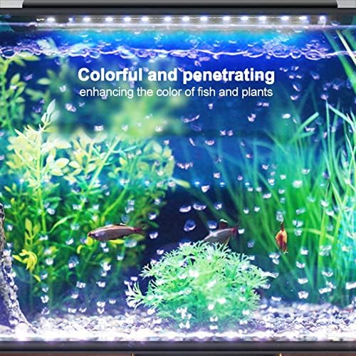 Sualtı ışıkları akvaryum balık tankı ışık su geçirmez LED kabarcık pompası bar ışığı 23/30/45/52 cm sualtı lamba dekor