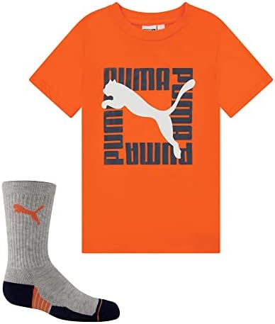 PUMA erkek Çocuk Grafik Tişört ve Takım Çorap Seti