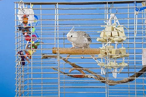 Litewoo Papağan Oyuncak Çiğneme Kuşlar Oyuncak Şiş Doğal tahta şiş Süslemeleri Kuş Kafesi Aksesuarları