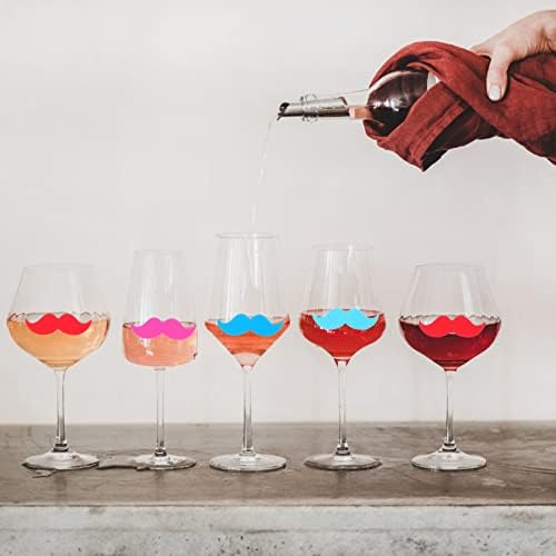 TOPBATHY şarap bardağı işaretleyici şarap bardağı yüzük şarap bardağı takılar :24 adet silikon içecek bardağı işaretleyiciler