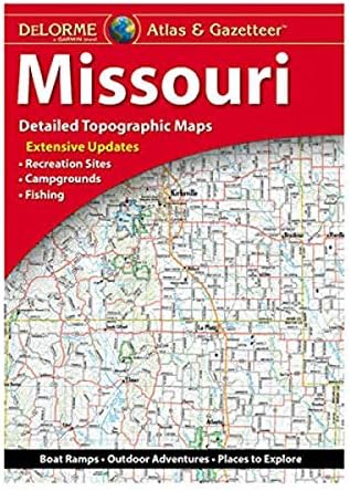 Garmin Delorme Atlas ve Gazete Kağıt haritaları-Missouri (010-13066-00)