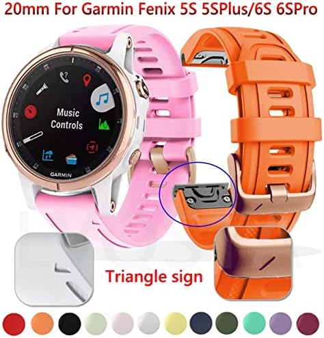 SAWIDEE 20MM Watchband Sapanlar Garmin Fenix 7S 6S 6SPro İzle Hızlı Bırakma Silikon Kolay Fit Bilek Bantları Garmin