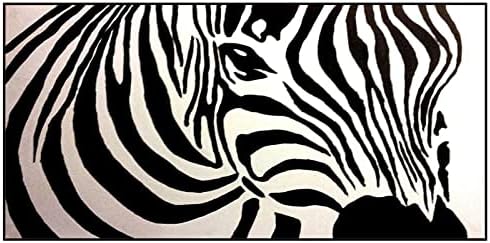 Modern El-Boyalı Dokulu Yağlıboya-Soyut Afiş Siyah Ve Beyaz Zebra Arka Plan Tuval Duvar Sanatı Boyama Oturma Odası