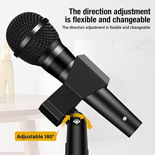 Standlar için 4 Adet Mikrofon Klipsi, 4 Adaptörlü Ayarlanabilir Mikrofon Tutucu Kelepçesi, KTV, Röportaj, Kayıt Stüdyosu,