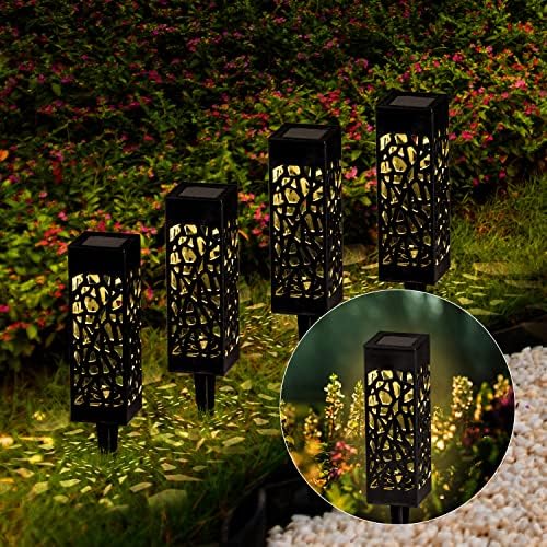 LAUREL CANYON 8 paket güneş yol kenarı ışıkları, LED ampuller ile açık güneş peyzaj ışıkları, bahçe için dekoratif