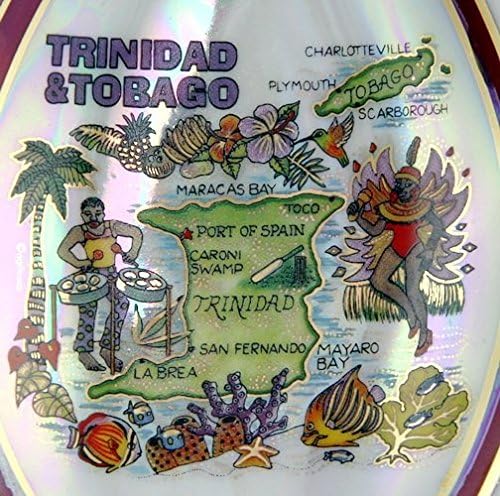 Trinidad ve Tobago Haritası İnci Hatıra Koleksiyon Kaşık Dinlenme agc