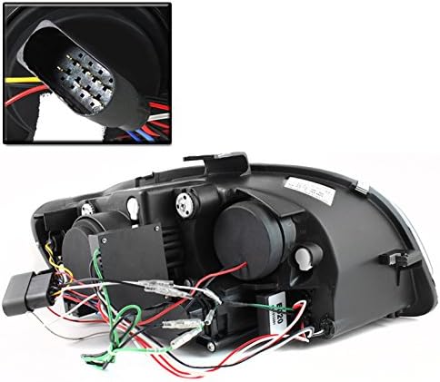 ZMAUTOPARTS LED DRL Tüp Projektör Farlar Farlar Siyah 2006-2008 A4