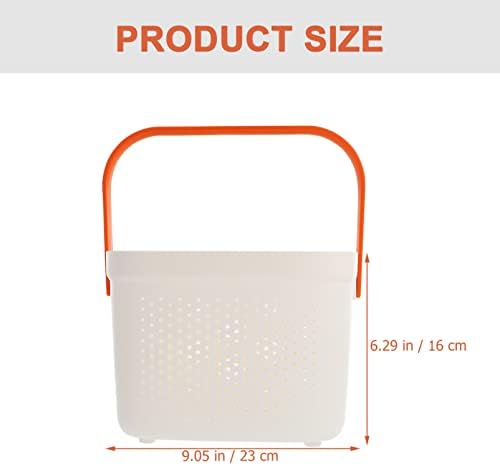 LIOOBO Dokuma Sepetleri duş rafı Sepeti duş rafı Tote Plastik Saklama kollu sepet Taşınabilir Kutu Organizatör Kutusu